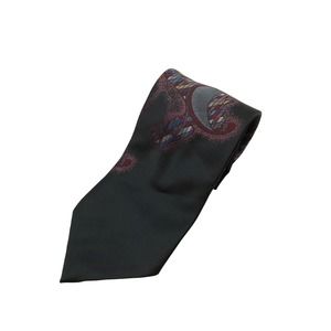 Oscar De La Renta Studio Abstract Floral Paisley Artsy Print Neck Tie